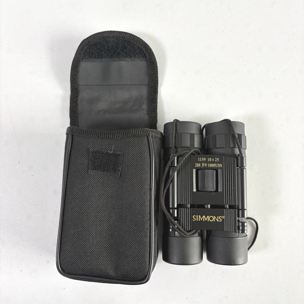 Simmons Binoculars‎ 1159 10x25 Compact Black 288ft@1000yds with Case